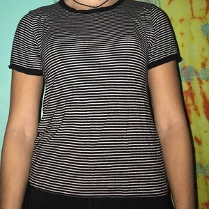 Forever 21 Black and White Striped Shirt